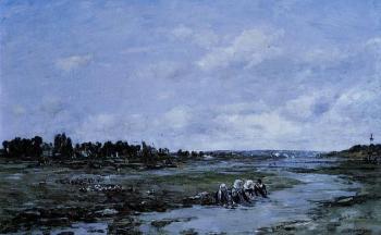 尤金 佈丹 Le Faou, Laundresses on the Banks of the River 尤金 佈丹 Le Faou, Laundresses on the Banks of the River